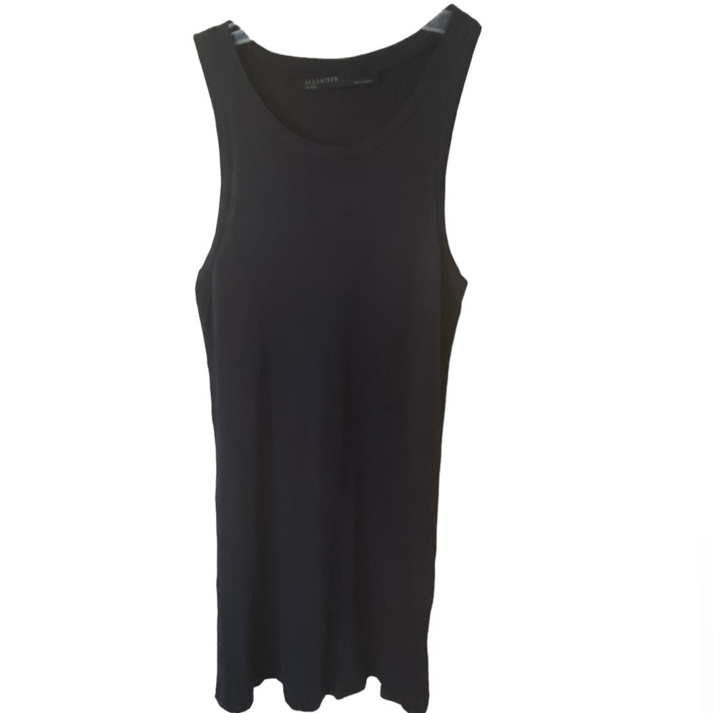 All Saints Evis Tank Casual black knit dress size S - Picture 2 of 5